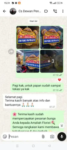 Testimonial Papan Bunga Pernikahan bogor nirwana residence