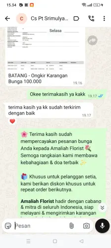 Testimonial Papan Bunga bogor nirwana residence