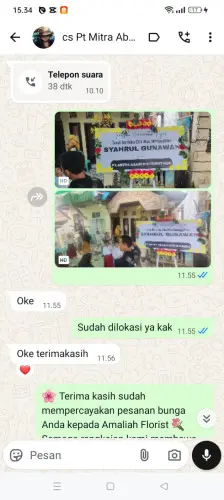 Testimonial Papan Bunga bogor nirwana residence